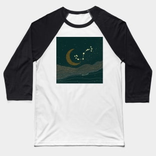 Scorpio Night Sky Baseball T-Shirt